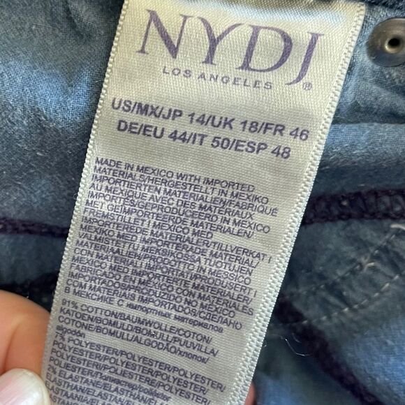 NYDJ Barbara Sinclair  Wash High Rise  Bootcut Jeans Sz 14 - Picture 8 of 10